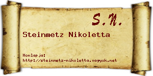 Steinmetz Nikoletta névjegykártya